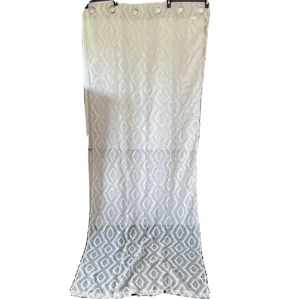Dainty Home Grommet Top Curtain Set 2 Panels 96Alex76SI Shabby Chic 94